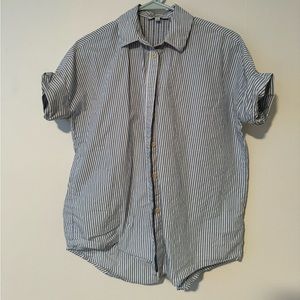 Madewell - Blue & white linen top
